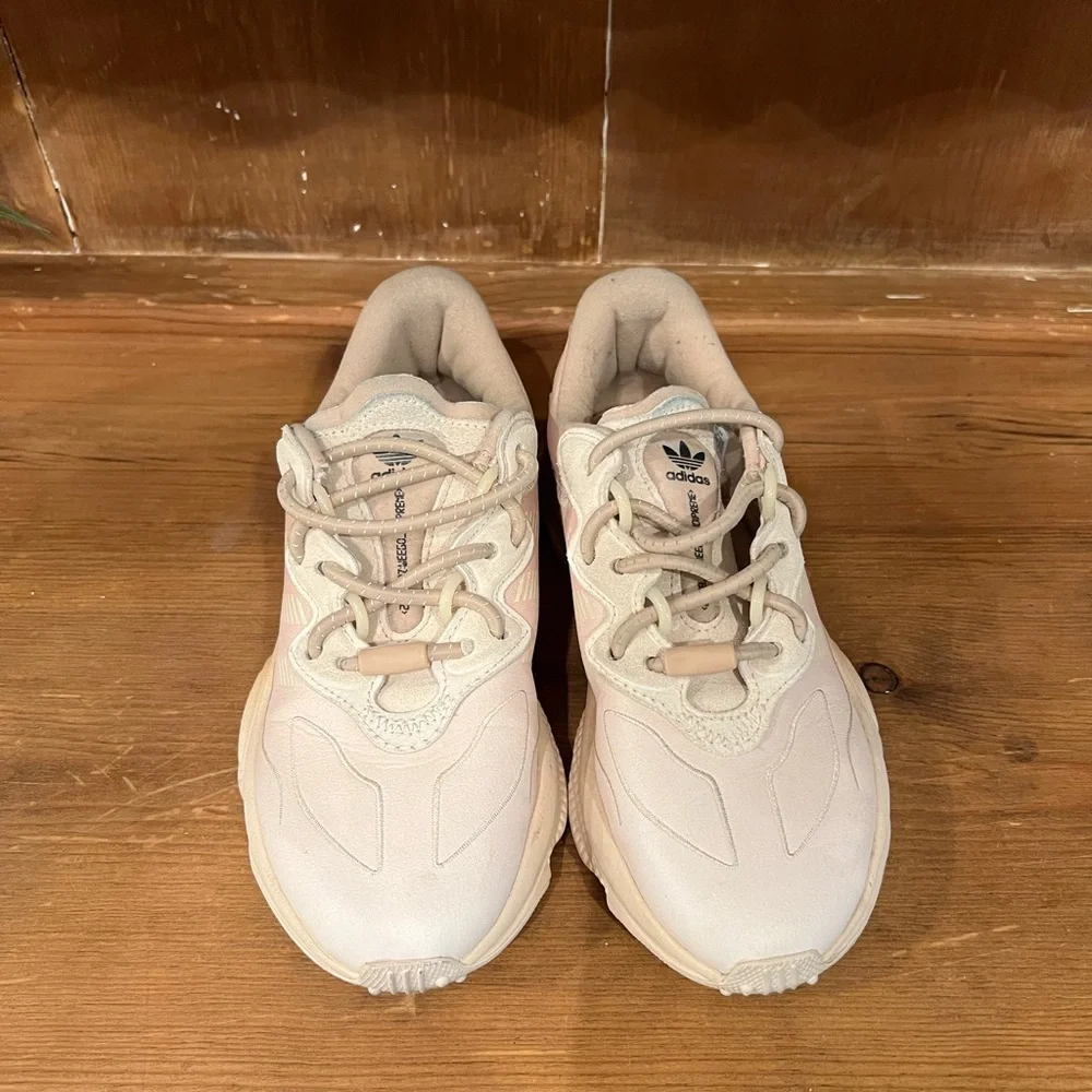Women’s Adidas Oswego AdiPreme Sneakers Shoes Beige Tan Light Pink Size 7